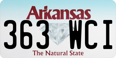 AR license plate 363WCI