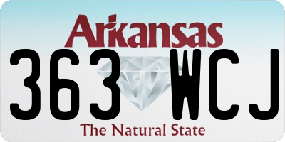 AR license plate 363WCJ