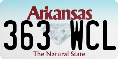 AR license plate 363WCL