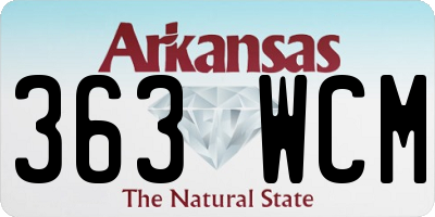 AR license plate 363WCM