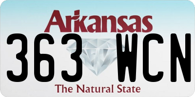 AR license plate 363WCN