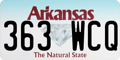 AR license plate 363WCQ