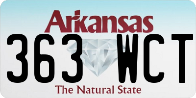 AR license plate 363WCT