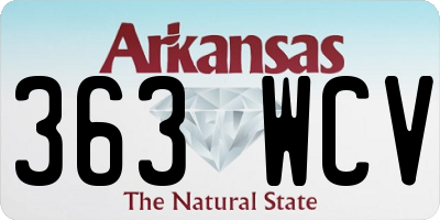 AR license plate 363WCV