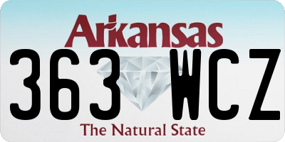 AR license plate 363WCZ