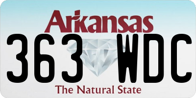 AR license plate 363WDC