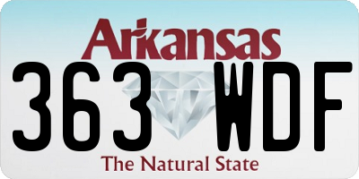 AR license plate 363WDF