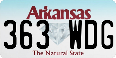AR license plate 363WDG