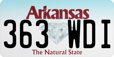 AR license plate 363WDI