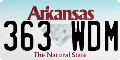 AR license plate 363WDM