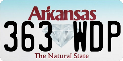 AR license plate 363WDP