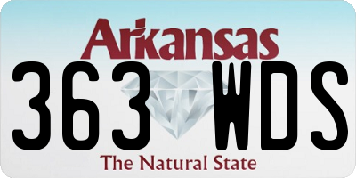 AR license plate 363WDS