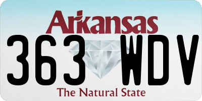 AR license plate 363WDV