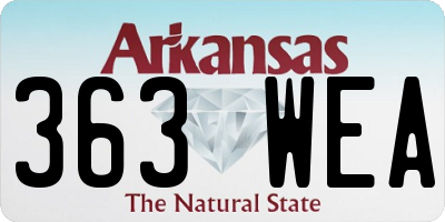 AR license plate 363WEA