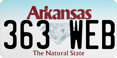 AR license plate 363WEB