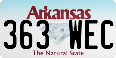 AR license plate 363WEC