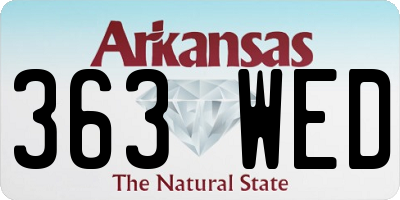 AR license plate 363WED
