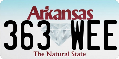 AR license plate 363WEE