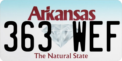 AR license plate 363WEF