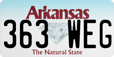 AR license plate 363WEG