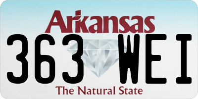 AR license plate 363WEI