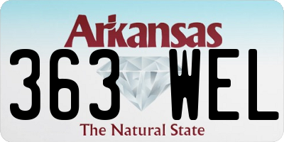 AR license plate 363WEL