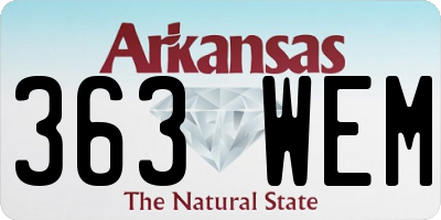 AR license plate 363WEM