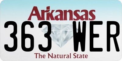 AR license plate 363WER