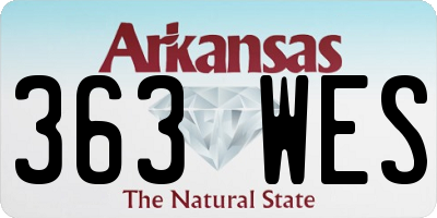 AR license plate 363WES