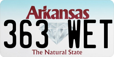AR license plate 363WET