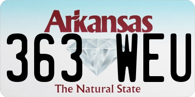AR license plate 363WEU