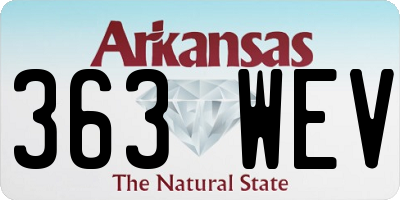 AR license plate 363WEV