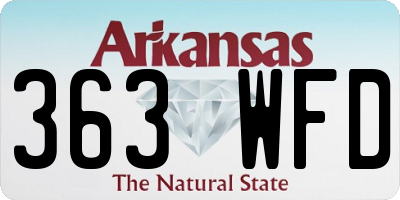 AR license plate 363WFD