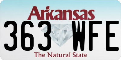 AR license plate 363WFE