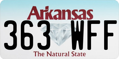 AR license plate 363WFF
