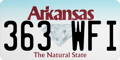 AR license plate 363WFI