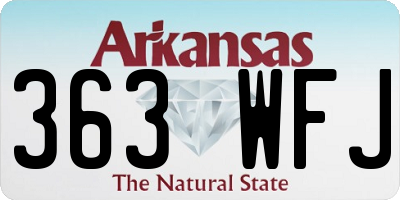 AR license plate 363WFJ