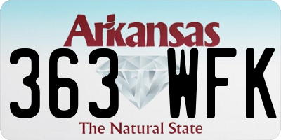 AR license plate 363WFK