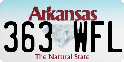 AR license plate 363WFL
