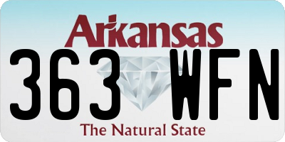 AR license plate 363WFN