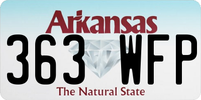 AR license plate 363WFP
