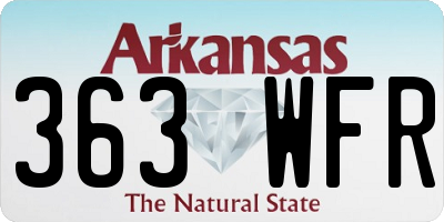 AR license plate 363WFR