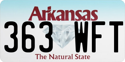 AR license plate 363WFT
