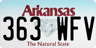 AR license plate 363WFV