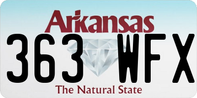 AR license plate 363WFX