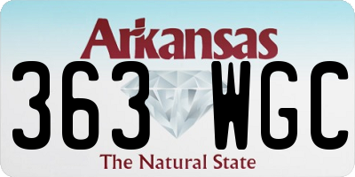 AR license plate 363WGC