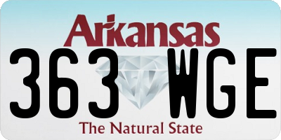 AR license plate 363WGE