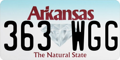 AR license plate 363WGG