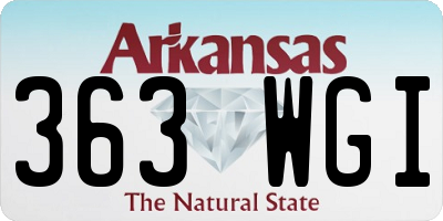 AR license plate 363WGI