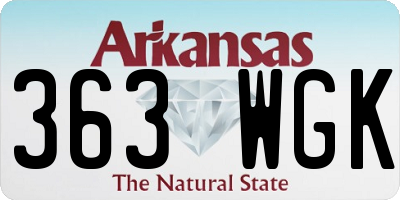 AR license plate 363WGK